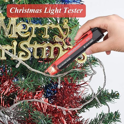 Non-Contact AC Voltage Tester Pen, AC up to 1000V, LED Flashlight, Buzzer Alarm for Live/Null Wire Judgment