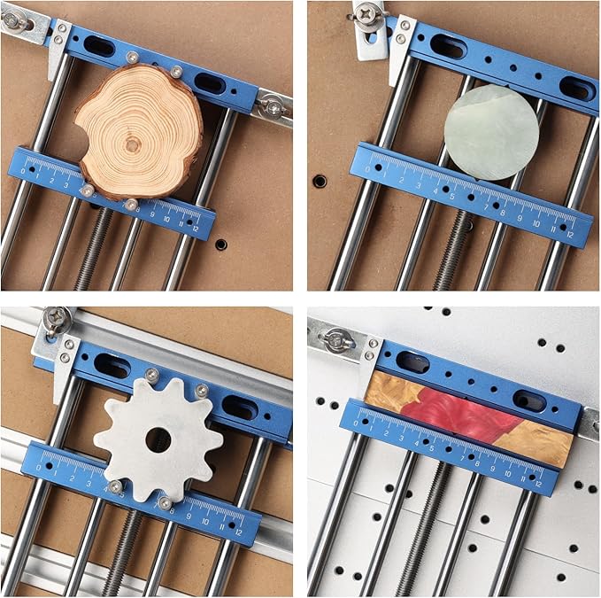 Upgrade Aluminum Bench Vise Clamp, High-Precision CNC Router Clamp for Unique Shaped Woodworking & Metalworking Milling Project, Size 9.4" x 6.6" x 1.6", Clamping Range 0-5.7"