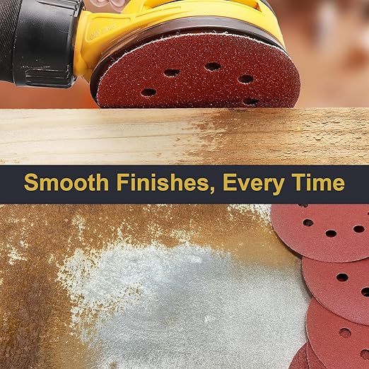 100 PCS 5 Inch Sanding Discs 800 Grit Hook and Loop Adhesive Round Sandpaper for Random Orbital Sander