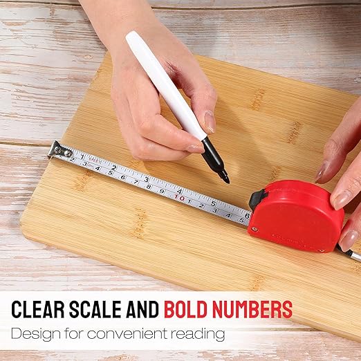 50 Pcs 6 FT Mini Tape Measure Retractable Bulk Small Measuring Tape Pocket Size Measurement Tool for Operation Christmas Items Party Favor Gifts Stuffers for Men(Red)