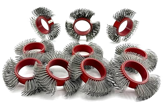 10PCS, Metal Blaster Clearing Brush/Replacement Coarse Abrasive Wire Wheel Belt/Rust Removal/Bristle Blasting for Efficient Surface Preparation (0.7mm Carbon Spring Steel, A Box with Ten Belts)