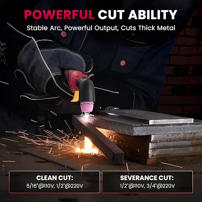 Plasma Cutter, [Pilot Arc][Large LED Display][Air Sensor] 50A bestarc Plasma Cutter Machine 110/220V Dual Voltage, 1/2'' Clean Cut 3/4 Inch Max Cut, Post Flow Mesh, 2T/4T for Beginners DIY