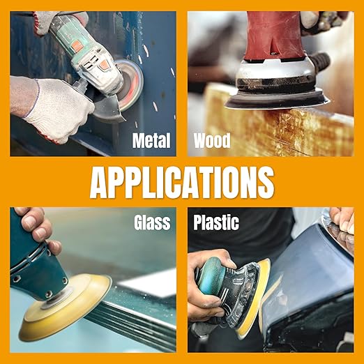 POWERTEC 120 Grit, 100 PK, 6 Inch Sanding Discs – Hook and Loop, 6-Hole Aluminum Oxide Orbital Sander Pads, Woodworking Round Sandpaper for Random Orbital, Air, Pneumatic & DA Sanders (45212-P4)