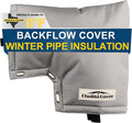 Insulated Pouch (5˚F) - 13" W x 12" H Backflow Preventer Cover for Outside Pressure Vacuum Breaker - Sprinkler Cover with Thick Layers Fabric - Grey
