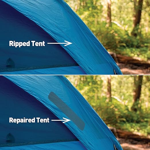 GEAR AID Tenacious Tape 3”x20” Fabric and Vinyl Gear Repair Tape, Quickly Fix Holes and Rips in Puffy Jackets, Rain and Snow Gear, Tents, Sleeping Bag and More, Gray, 1 Pack