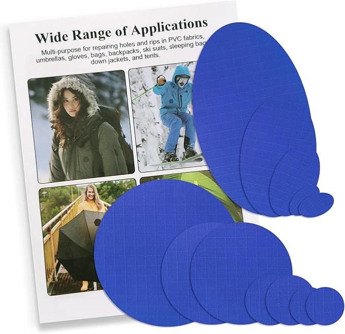 Down Jacket Repair Patches - Highly Effective Repair of Nylon Fabric, Waterproof Self-Adhesive Repair Patch for Down Jackets, Tents, Raincoats, Outdoor Equipment