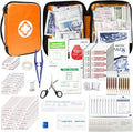 300Piece Portable First Aid Kit Refill Supplies for Car Mini Caming Emergency First Aid Kits Hiking Survival Essential for Outdoor Adventure Emergency Case, Orange 1st Aid