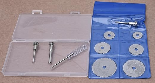 8Pcs Rotary Drill Saw Blades, Steel Saw Disc Wheel Cutting Blades with 1/8" Straight Shank Mandrel for Dremel Fordom Drills Rotary Tools (Power Tools are not Included)