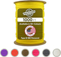 The Paracord Store | Type III 550 Paracord - 1000 FT Spool, Yellow | Heavy Duty 7 Strand Tactical Paracord - USA Made Nylon Outdoor Parachute Cord for Camping, Fishing & More - Survival Cord