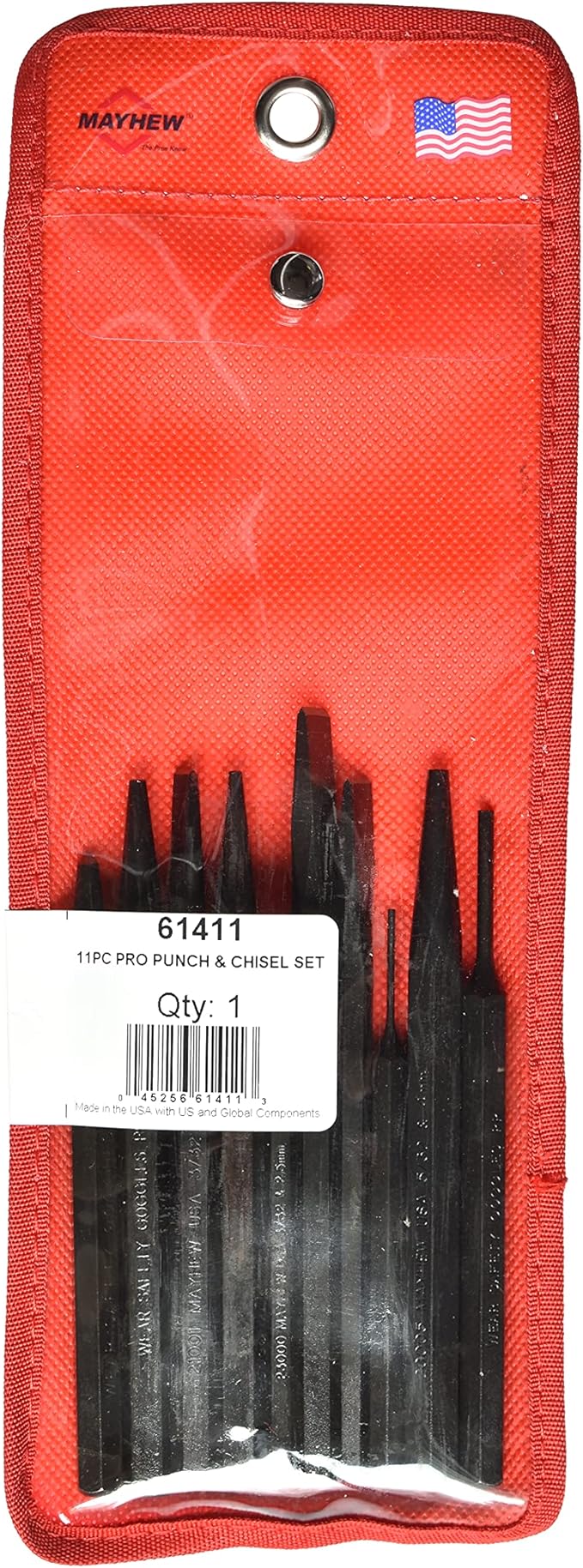 Mayhew Pro 61411 Punch and Chisel Set, 11-Piece