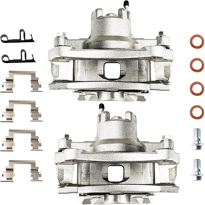 Torchbeam Front Brake Calipers Set for Jeep 2007-2017 Patriot, Jeep 2007-2016 Compass, Dodge 2008-2014 Avenger, Chrysler 2011-2014 200, Front Left and Front Right Calipers Replace # 18B5032+18B5033