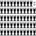 COMOWARE 55 Pcs Oscillating Saw Blades - 1-3/4” Professional Universal Oscillating Tool Blades, Multitool Blades, Quick Release Durable Oscillating Tool for Wood/Plastic/Soft Metal Cutting