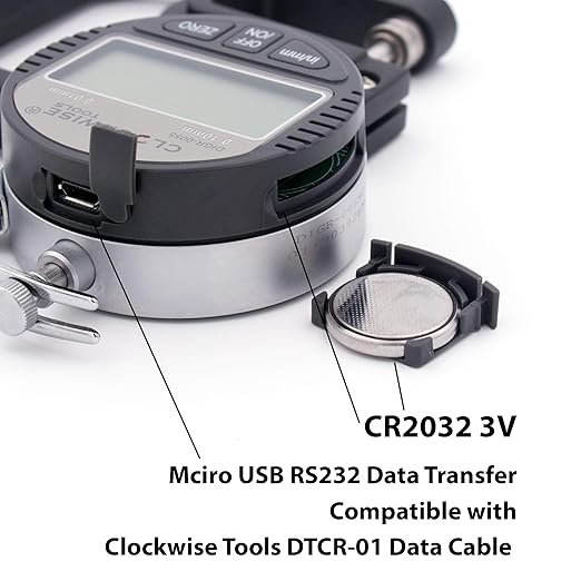 Digital Thickness Gauge, DTGR-0055 0-0.4 inch/10mm, 0.0005"/0.01mm Resolution