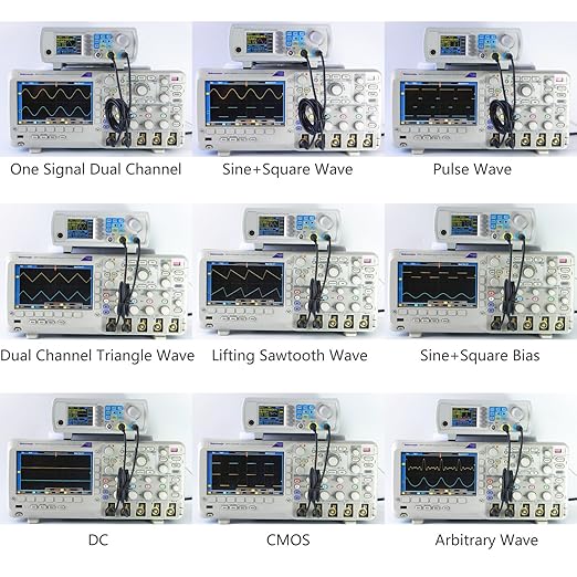 Koolertron Upgraded 15MHz DDS Signal Generator Counter,High Precision Dual-Channel Arbitrary Waveform Function Generator Frequency Meter 200MSa/s (15MHz)