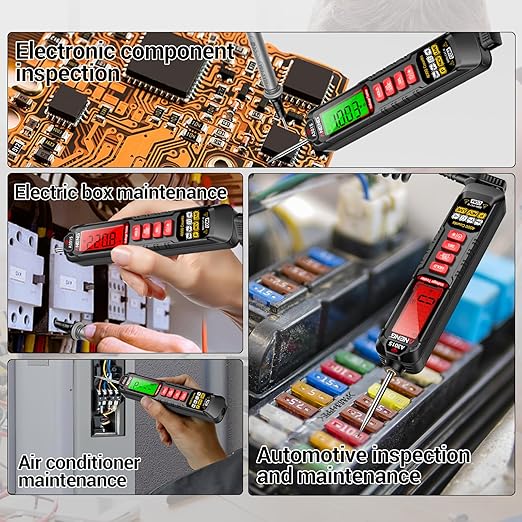 ANENG 0.5V-600V Multimeter,AC/DC Automotive Test Light,Buzzer Circuit Tester with Sharp Probe,Polarity Indicator Light, Continuity Voltage Fuse Tester Pen with Alligator Clip for Sedan, SUV, RV, Truck