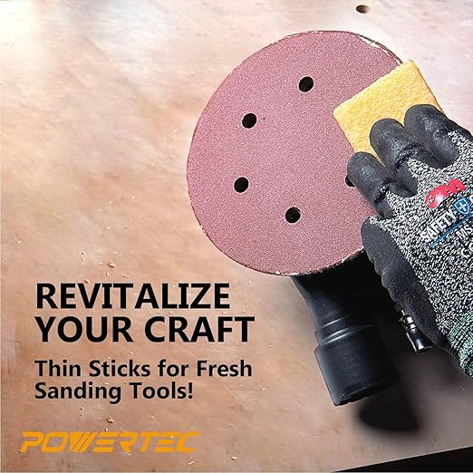 POWERTEC 71895 Abrasive Belt Cleaner 5PK, for Sanding Discs & Sandpapers Belts, Natural Rubber Eraser, Abrasive Cleaning Blocks for Sanders, Skateboards, Shoes, Pickleball Paddle, Grip Tapes