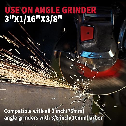 25 Pack Cut Off Wheels 3 Inch, Thin 3" x1/16 x3/8" Metal & Stainless Steel Cutting Wheel for Angle Grinder, Cutting Discs with Aggressive Cutting