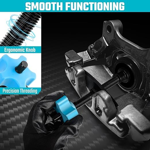 DURATECH Heavy Duty Caliper Piston Compressor Tool, Brake Pad Spreader with 2PCS Brake Caliper Hangers,Brake Piston Compressor Tool for Most Cars and Light Trucks