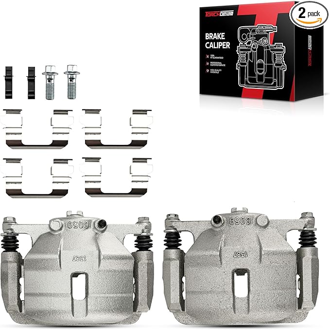 Torchbeam Front Brake Calipers Set for Nissan Rogue 2008-2013, Nissan Rogue Select 2014-2015, Suzuki Kizashi 2010-2013, Front Left and Front Right Calipers Replace # 19B3428+19B3429