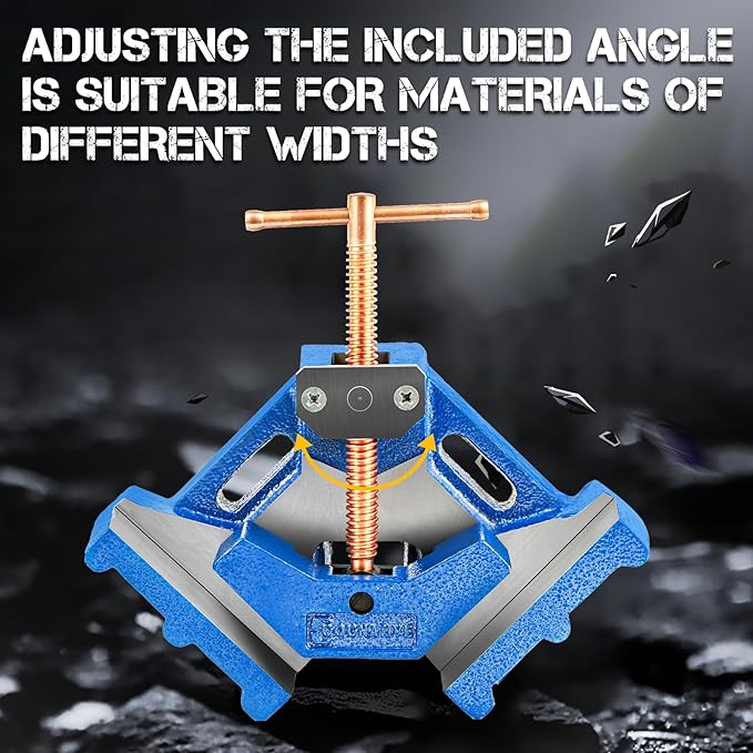 W04C Ductile Iron Welding Machine Angle Clamp, Heavy Duty Right Angle 90 Degrees Welding Clamps for Woodworking Corner Miter Clamp