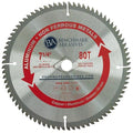 Benchmark Abrasives TCT 7-1/4 Inch Circular Saw Blade, Tungsten Carbide Tipped Non Ferrous Metal Cutting Saw Blades for Cutting Plastic, Fiberglass, PVC, Aluminum Cutting Blade - ‎(7-1/4" - 80 Teeth)