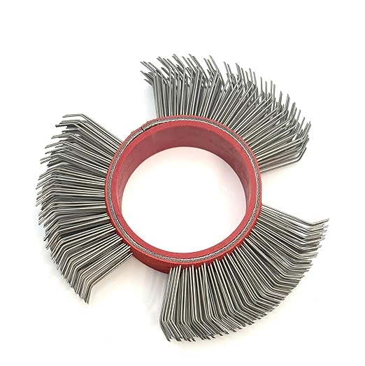 Abrasive Wire Wheel Belt/Coarse Replacement Brush for Grinder/Metal Blaster Clearing Belts/Bristle Blasting Tool (0.7mm Carbon Spring Steel, 1 PCS)