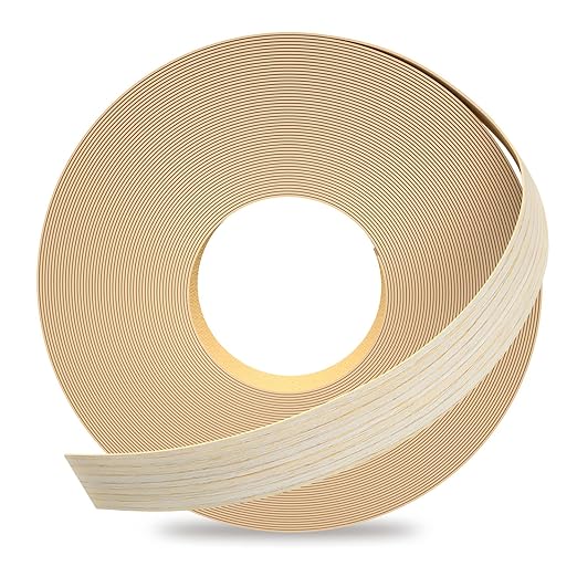 GSCIT Club Oak Edge Banding, 7/8 inch x 500ft roll of Wood Veneer Edge Banding Pre-glued Flexible, Real Wood Tape Banding for Cabinet Repair Furniture Restoration