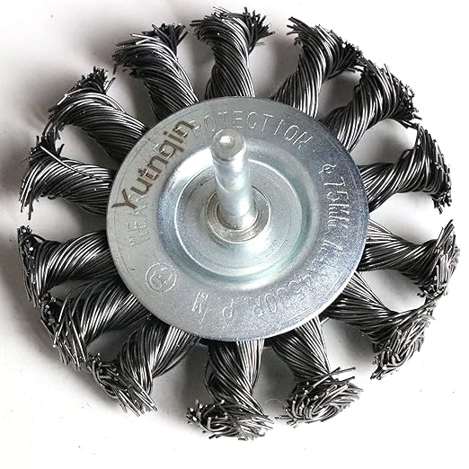 3PCS 3 Inch Knotted Wire Wheel Brushes Kit for Drill with 1/4-Inch Shank,Twist Brush Set Perfect for Rust Removal, Corrosion and Paint,Wire Wheels for Power-Operated Grinders