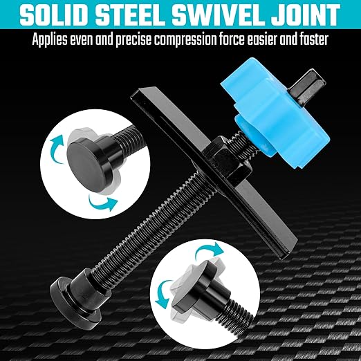 DURATECH Heavy Duty Caliper Piston Compressor Tool, Brake Pad Spreader with 2PCS Brake Caliper Hangers,Brake Piston Compressor Tool for Most Cars and Light Trucks