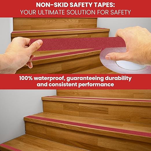 GGR Supplies T.R.U. NST-20B/Y Black and Yellow Non-Skid Tape 6 in. Wide x 60 ft. Length Safety Way 60 Grit Anti Slip Traction Tape 32 Mil No Slip