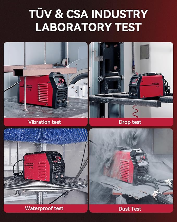 ARCCAPTAIN Upgraded 110V/220V Stick Welder, [Large LED Display] 160A ARC/Lift TIG Welding Machine with Synergic Control, IGBT Inverter Portable MMA Welder Machine with Hot Start/Arc Force