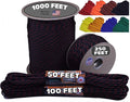 BORED? PARACORD! 550 lb Paracord - Ideal for Crafting, Camping, DIY Projects, Active & Military Outdoors - Strong Survival Rope - Tactical Parachute Cord Type III - Thin Red Line 250 Feet