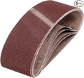 HARFINGTON 2-1/2 x 14 Inch Sanding Belts, 5 Pcs 80 Grits Aluminum Oxide Abrasive Belt Sander File Belt for Woodworking, Metal Polishing, Knife Sharpener