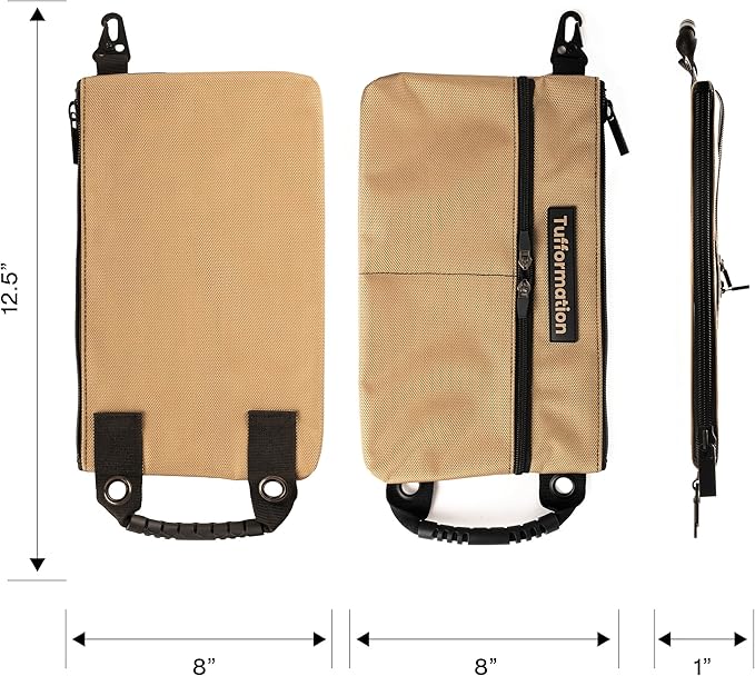 Small Tool Pouch, Tool Bag Organizer with Zipper. Small Tool Bag with Multiple Compartments. Perfect Tool Pouch Bags for Men Women Electricians & Others.