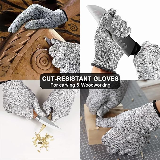 Wood Whittling Kit for Beginners, 15PCS Wood Carving Tools Kit,Basswood Carving Blocks,Gloves,Roll Bag, Sharpener for Widdling Kit