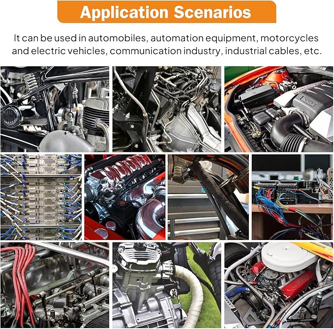 2:1 Heat Shrink Fabric Tubing Braided Sleeving Woven Wire Loom Shrinkable Cable Sleeve for Automotive Wire Harness/Cable Sheath (1-1/8"-20ft)