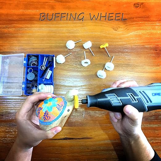 10pcs 1/8inch Cashmere Polishing Buffing Wheel for Dremel Polishing Kit - Polishing Wheel or Silver Polish Wheel - Watch Polishing Kit - Jewelry Buffer Dremel