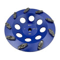 7" PCD Grinding Wheel for Epoxy, Glue, Mastic and Paint, 9 Crushed Chip PCD Segments, 5/8"-11 Threaded Arbor