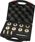 11 Pcs Precision Brass Router Template Bushing Guides Sets and 1/4" Shank Woodworking Router with Carrying Case, Fits Porter Cable Style Router Sub Bases
