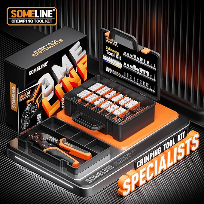 SOMELINE Crimp Tool Connector Kit, 30 Types, 32-20 AWG Crimper, JST-PH 2.0mm/XH 2.5mm/Du Pont 2.54mm Connector kit, Crimping Pliers for JST, Du pont, KF2510, Molex, TE Series
