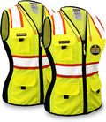 KwikSafety - Charlotte, NC - FIRST LADY Safety Vest for Women, High Visibility Reflective Strips, Meets ANSI & OSHA