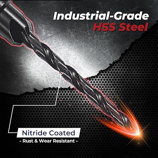 15PCS Countersink Drill Bit Set, Woodworking Tapered Drill Bits, Plug Cutter, 1/4" Hex Shank