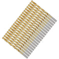 Drill Bit, 17/64" Cutting Diameter, 4341 HSS TiN Coated 135° Cutting Angle Jobber Bits - (Applications: for Drilling Soft Metal Plastic Wood), 20-Pieces
