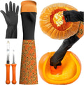 Pumpkin Scraper Glove – As Seen On Shark Tank - Mess Free and Fun Pumpkin Carving Kit – Carve and Clean Jack-O-Lantern Guts with Ease and Zero Mess on Your Hands! (Adult Kit)