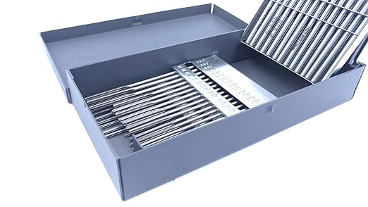 Accusize Industrial Tools 60 Pcs No.1 to No.60 Hss Ansi Chucking Reamer Set in Huot USA Index Metal Box, 5500-Sk00
