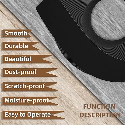 GSCIT Club Black Melamine Edge Banding, 1 inch x 100ft Edge Banding with Hot Melt Adhesive Pre-glued Cabinet Edge Banding Flexible Black Veneer Edging for Plywood