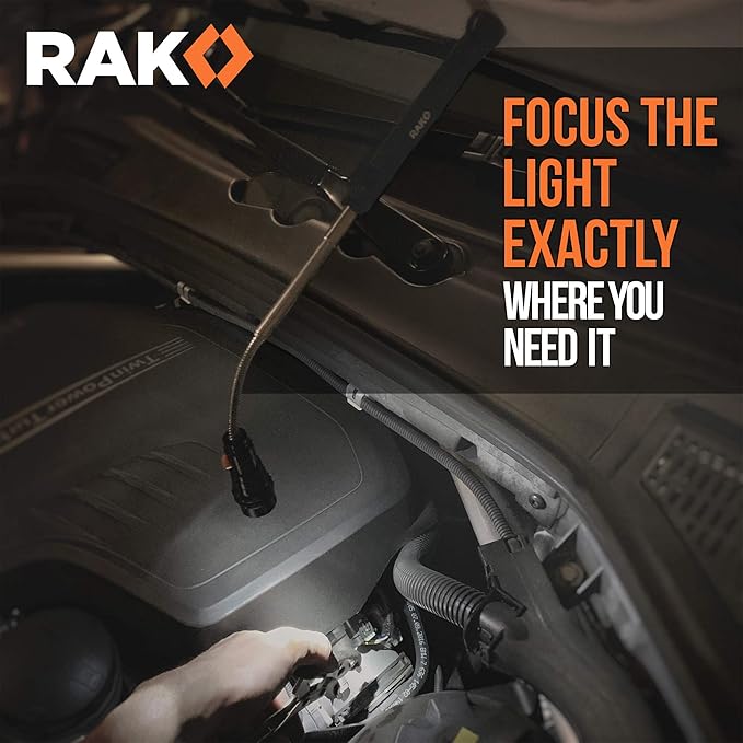 RAK Magnetic Pickup Tool Gifts for Men - Telescoping Magnet with LED Flashlight and 22 Inches Extendable Neck, Cool Magnetic Flashlight Gifts for Dad, Husband, Grandpa, Handyman