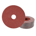 Aluminum Oxide Resin Fiber Sanding and Grinding Discs, 4.5” x 7/8”, 80 Grit - 25 Pack