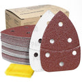 S&F STEAD & FAST Mouse Sander Sandpaper Assortment 70pcs, 6 Holes, Mouse Sanding Pads for Ryobi, 40 60 80 120 150 220 320 Grit Detail Sand Paper, Ryobi Sander Pads with Tack Cloth