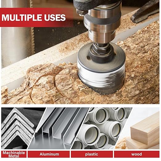 5 Pcs Countersink Drill Bit Set, 82 Degree 5 Flute High-Speed Steel Countersink Drill Bit with 1/4” Hex Shank, 1/4" to 3/4" Size for Machinable Metals, Wood, Carbon Steel, in Aluminum Case